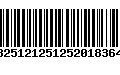 Código de Barras 13251212512520183645