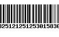 Código de Barras 13251212512530158304