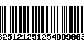 Código de Barras 13251212512540090033