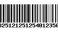 Código de Barras 13251212512540123508