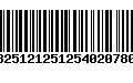 Código de Barras 13251212512540207802