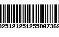 Código de Barras 13251212512550073696