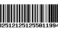 Código de Barras 13251212512550119948