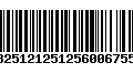 Código de Barras 13251212512560067559