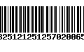 Código de Barras 13251212512570200658