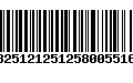 Código de Barras 13251212512580055164