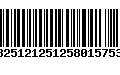 Código de Barras 13251212512580157530