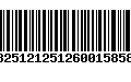 Código de Barras 13251212512600158581