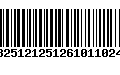 Código de Barras 13251212512610110241