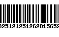 Código de Barras 13251212512620156525