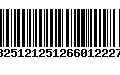 Código de Barras 13251212512660122272