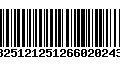 Código de Barras 13251212512660202438