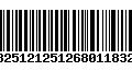 Código de Barras 13251212512680118320