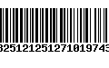 Código de Barras 13251212512710197434