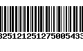 Código de Barras 13251212512750054332