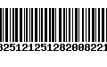 Código de Barras 13251212512820082218