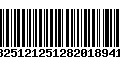 Código de Barras 13251212512820189419