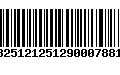 Código de Barras 13251212512900078810