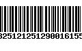 Código de Barras 13251212512900161557