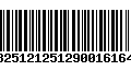 Código de Barras 13251212512900161640