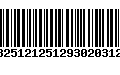 Código de Barras 13251212512930203128