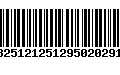 Código de Barras 13251212512950202916