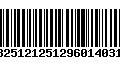 Código de Barras 13251212512960140318