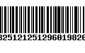 Código de Barras 13251212512960198204