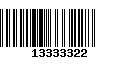 Código de Barras 13333322