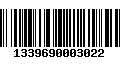 Código de Barras 1339690003022