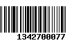 Código de Barras 1342700077