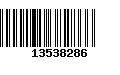 Código de Barras 13538286