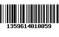 Código de Barras 1359614010059