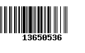 Código de Barras 13650536