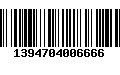 Código de Barras 1394704006666