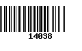 Código de Barras 14038