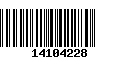 Código de Barras 14104228