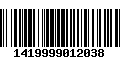 Código de Barras 1419999012038