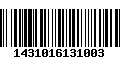 Código de Barras 1431016131003