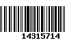 Código de Barras 14315714