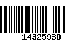 Código de Barras 14325930