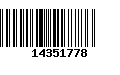 Código de Barras 14351778