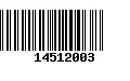 Código de Barras 14512003