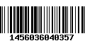 Código de Barras 1456036040357