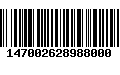 Código de Barras 147002628988000