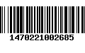 Código de Barras 1470221002685