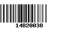 Código de Barras 14820038