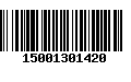 Código de Barras 15001301420