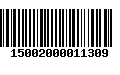 Código de Barras 15002000011309