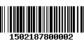 Código de Barras 1502187800002